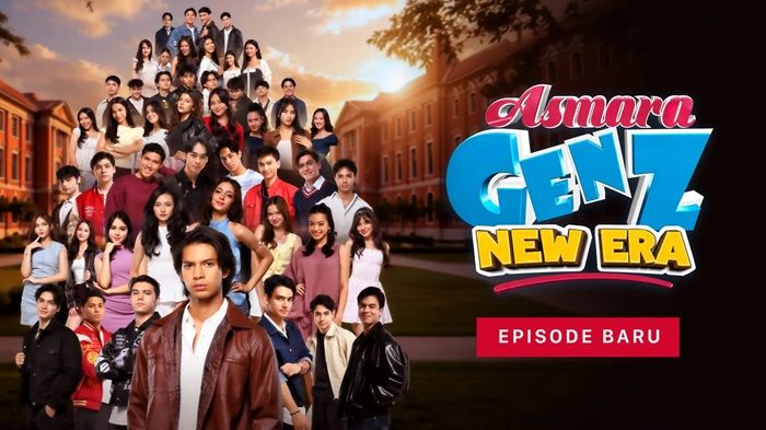 Adegan Asmara Gen Z New Era di kampus, menampilkan Mohan, Aqeela, Harry, Gizelle, dan Salvatore.