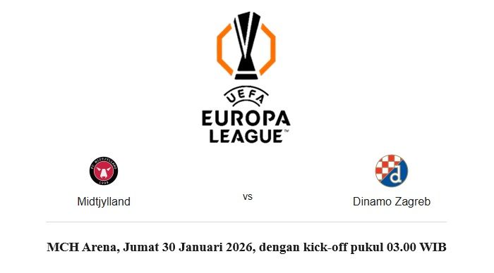 Prediksi Pertandingan FC Midtjylland vs Dinamo Zagreb di Liga Eropa 20252026