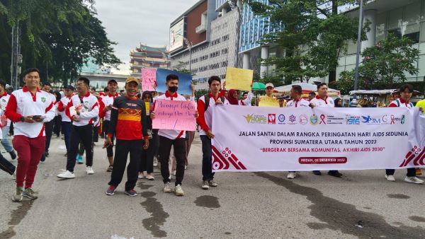 Berbagai Komunitas HIV/AIDS di Medan Suarakan Penuntasan 3 Zero 2030